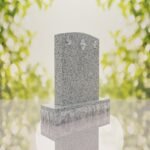 Sacred Heart & Doves Catholic Granite Headstone