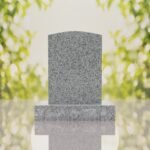 Sacred Heart & Doves Catholic Granite Headstone