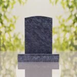 Sacred Heart & Doves Catholic Granite Headstone