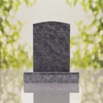 Sacred Heart & Doves Catholic Granite Headstone
