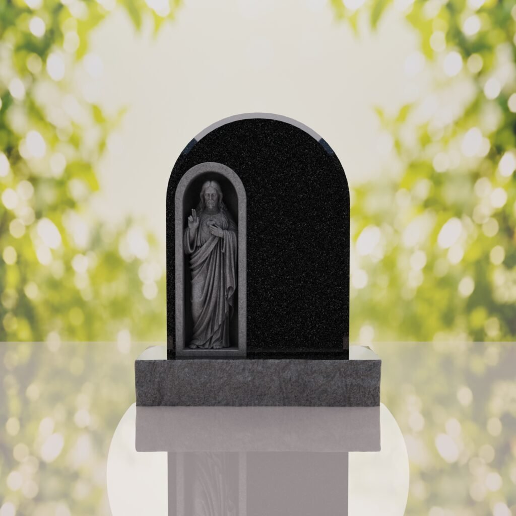 Christ the Redeemer Hispanic Granite Headstone