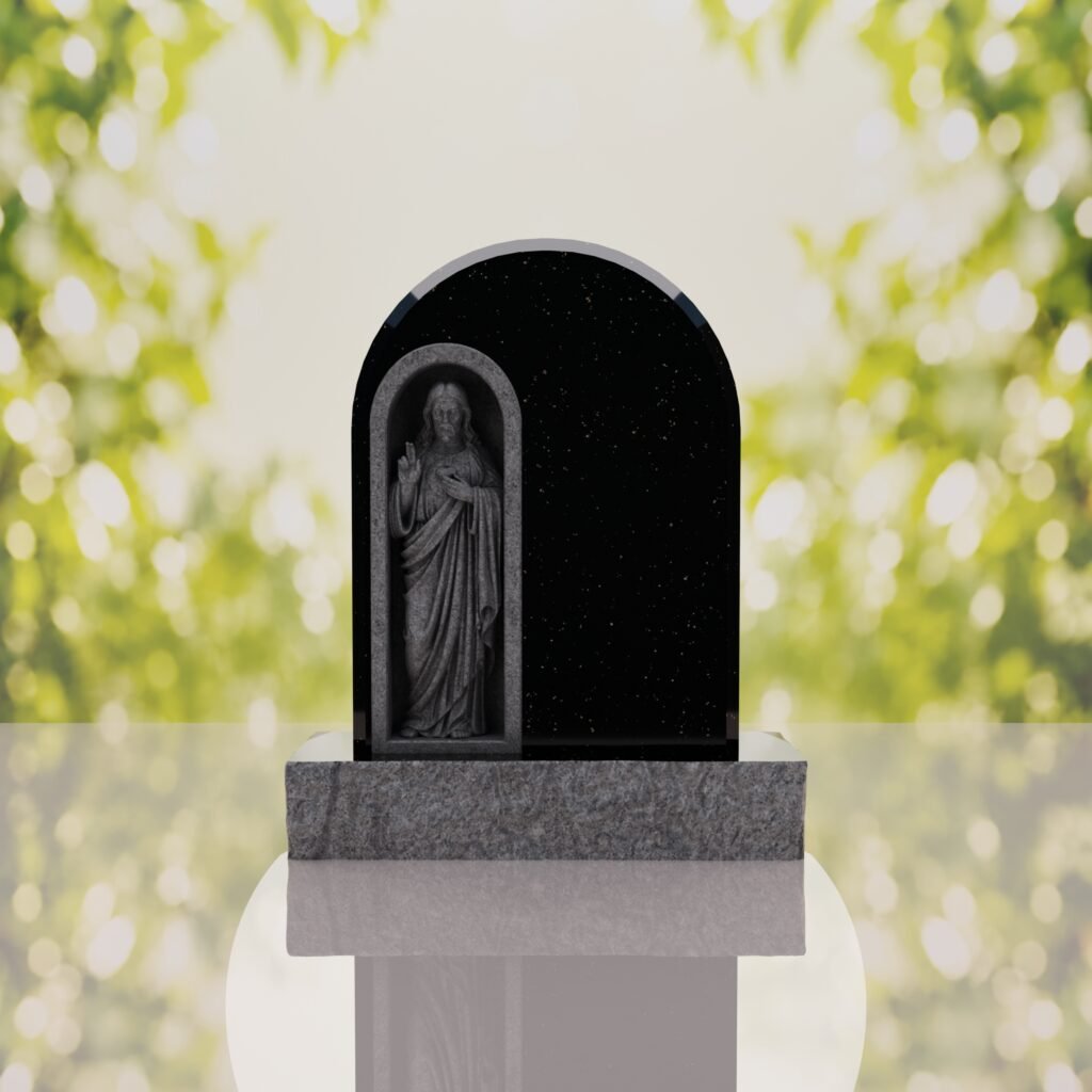 Christ the Redeemer Hispanic Granite Headstone