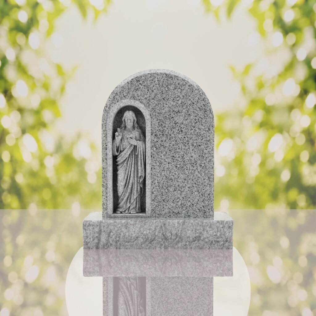 Christ the Redeemer Hispanic Granite Headstone