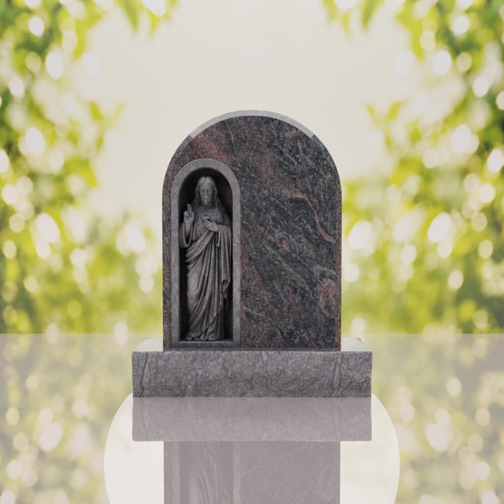 Christ the Redeemer Hispanic Granite Headstone