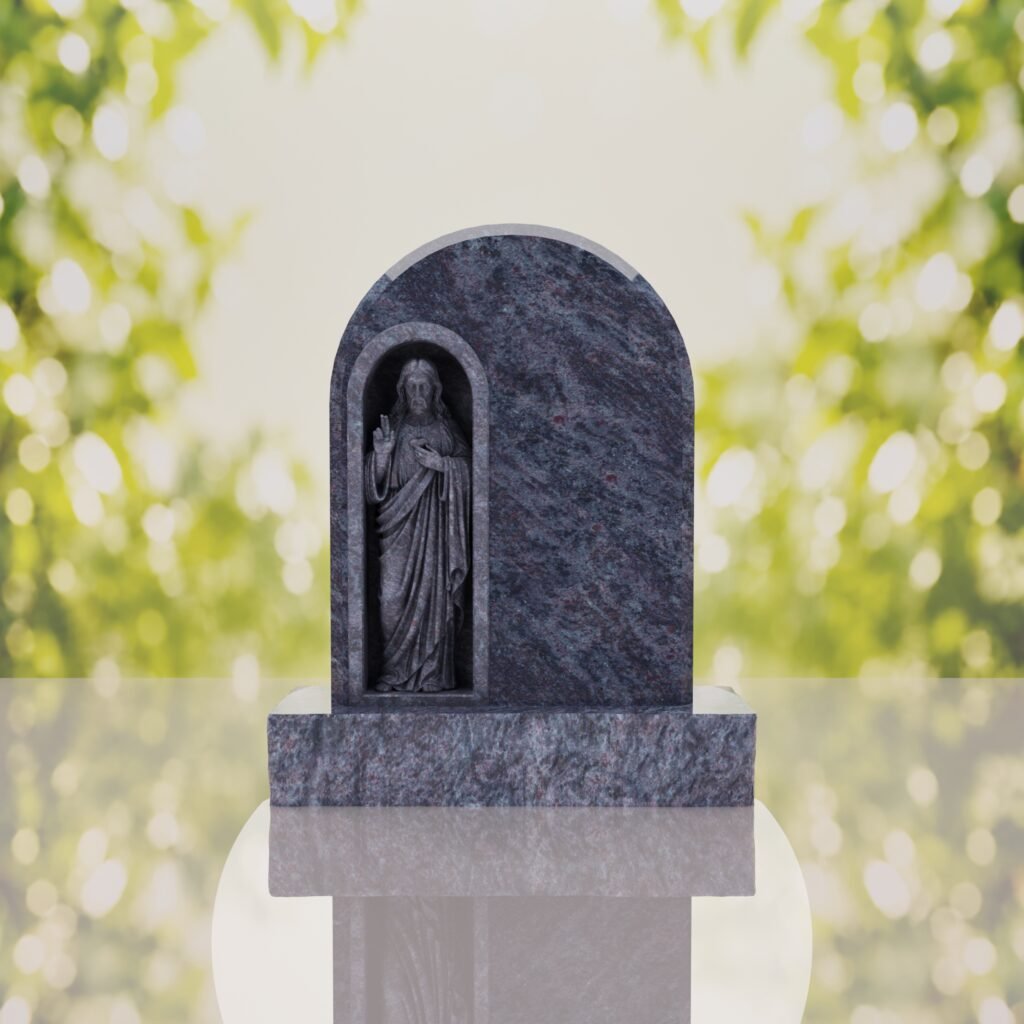 Christ the Redeemer Hispanic Granite Headstone
