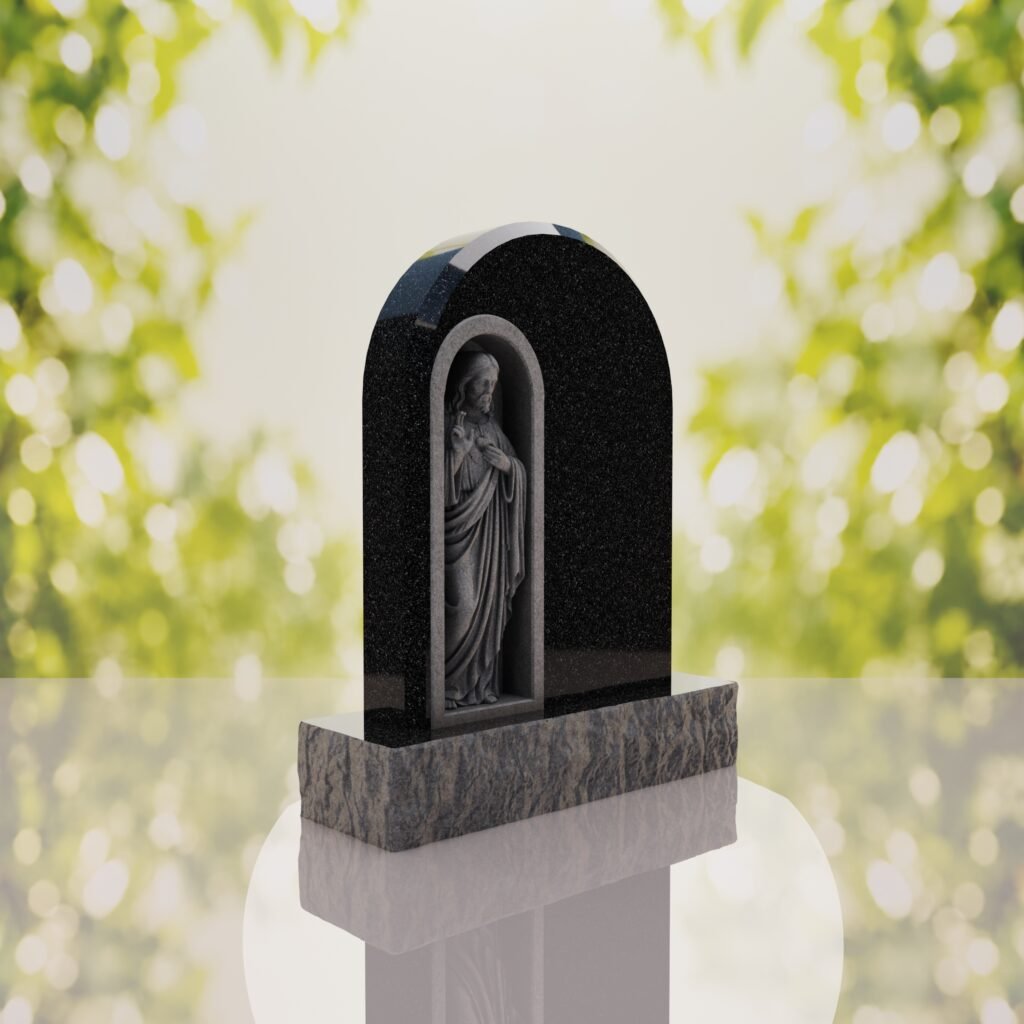 Christ the Redeemer Hispanic Granite Headstone