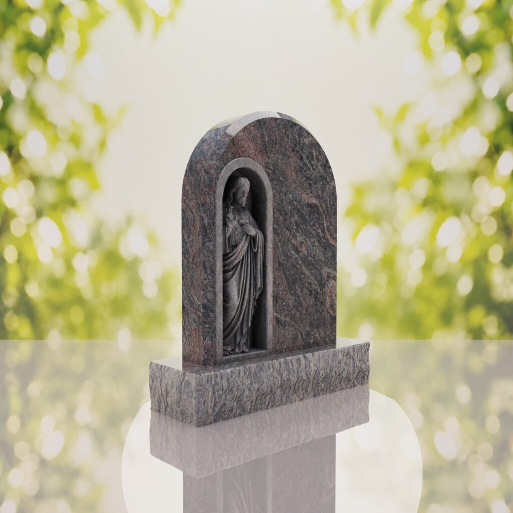 Christ the Redeemer Hispanic Granite Headstone