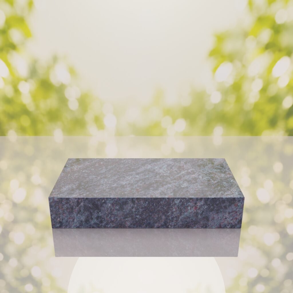 Raised Polished Flat Granite Grave Marker