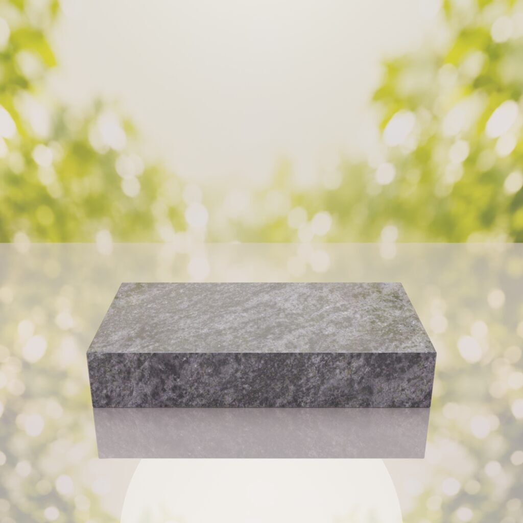 Raised Polished Flat Granite Grave Marker