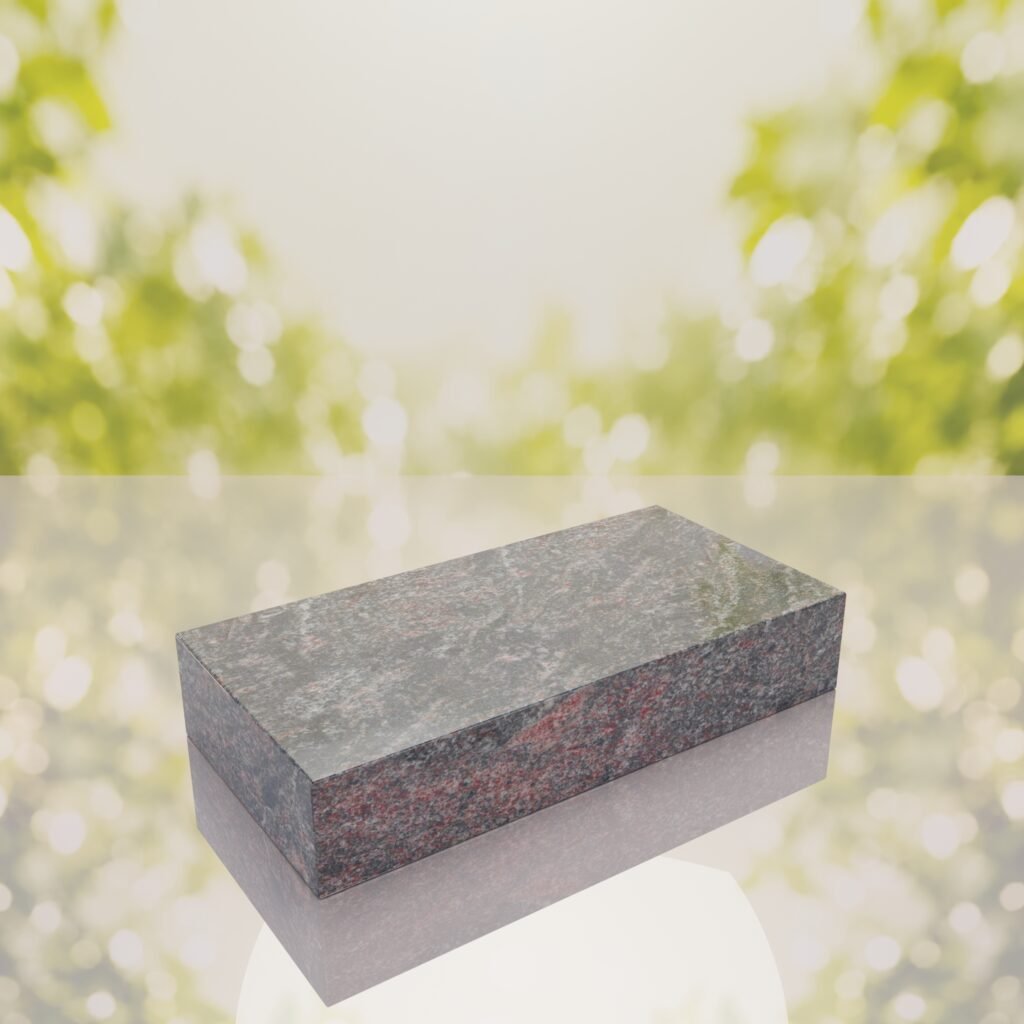 Raised Polished Flat Granite Grave Marker