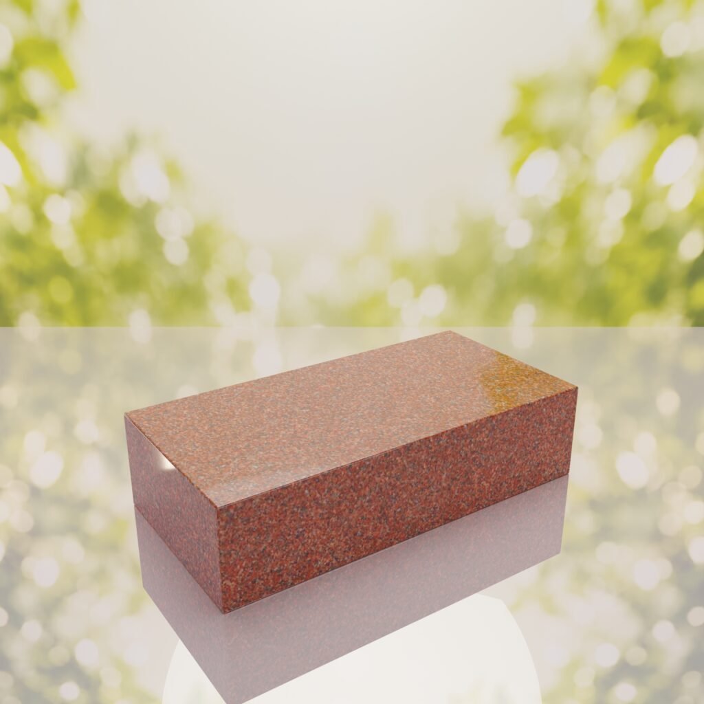 Polished Flat Granite Grave Marker