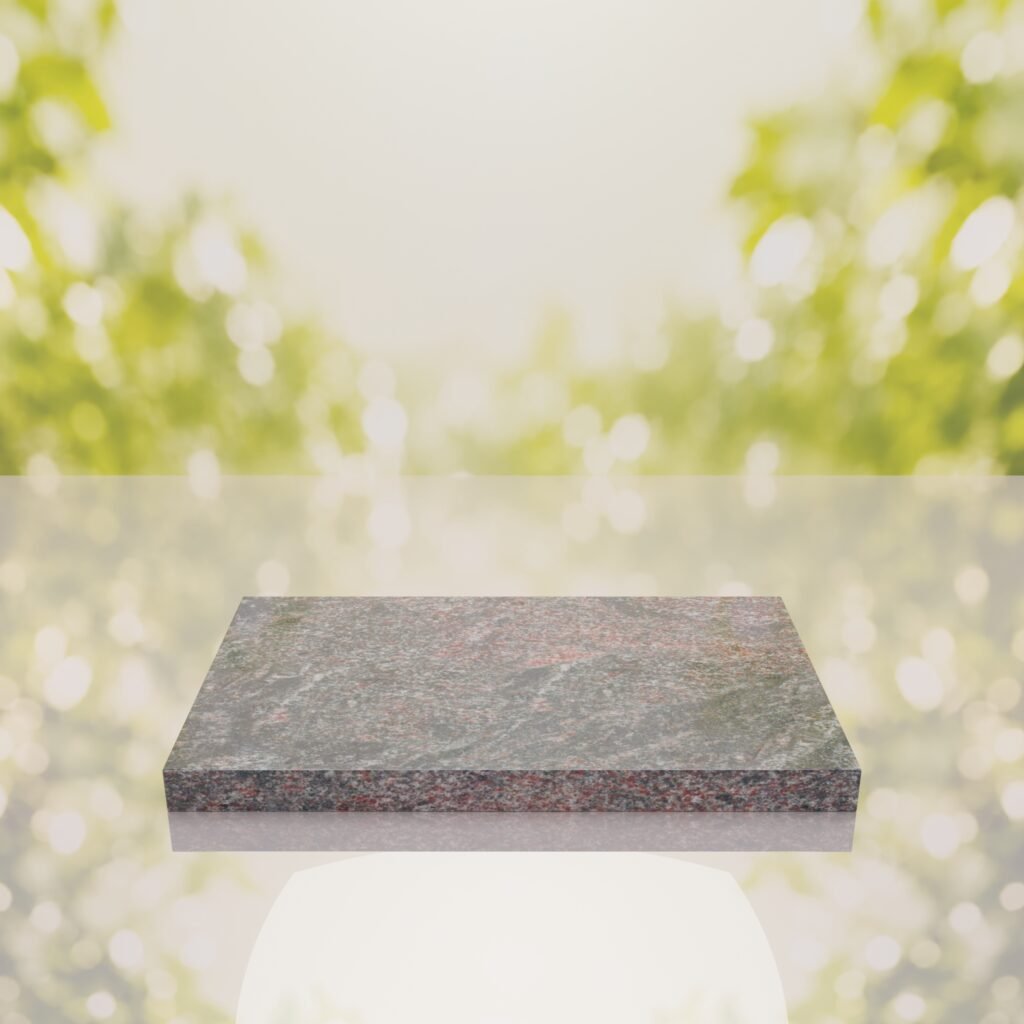 Classic Polished Flat Granite Grave Marker