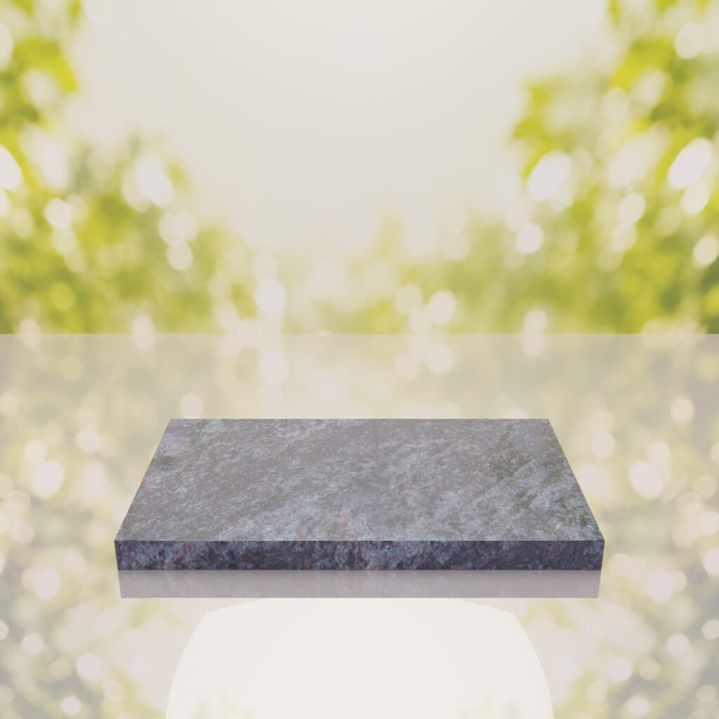 Classic Polished Flat Granite Grave Marker