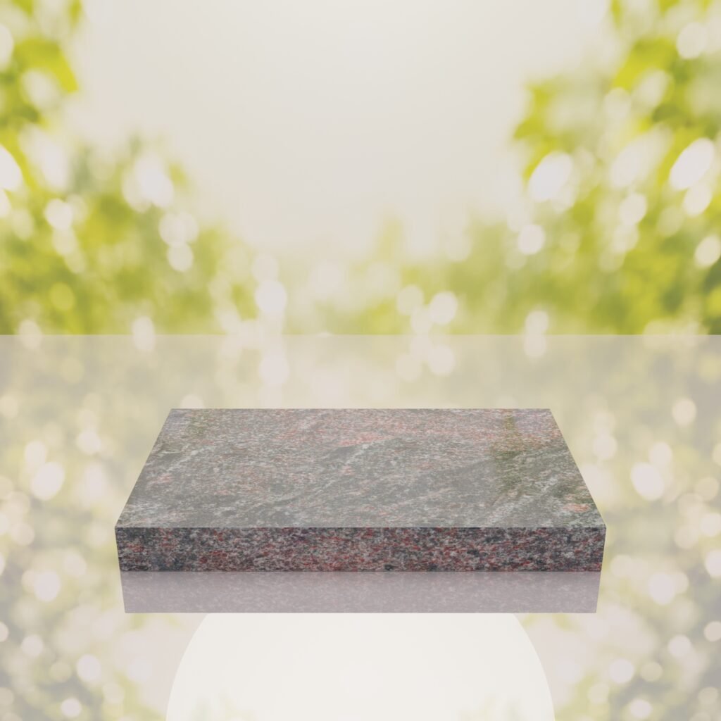 Classic Polished Flat Granite Grave Marker