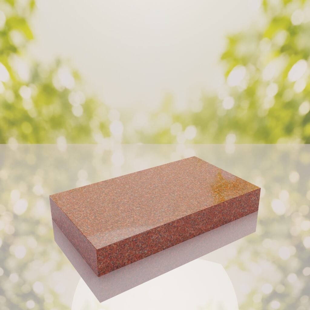 Classic Polished Flat Granite Grave Marker