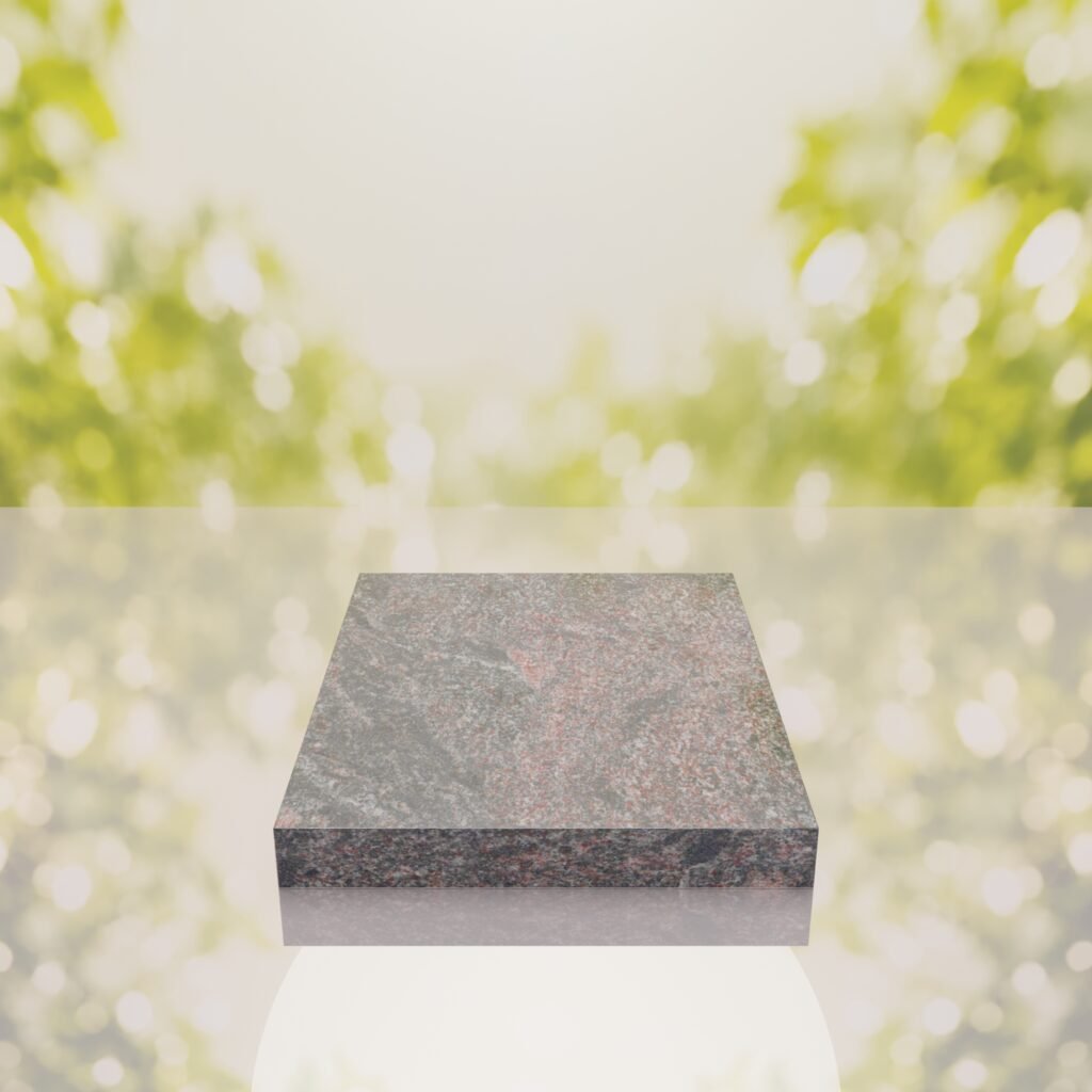 Classic Polished Half Ledger Granite Memorial