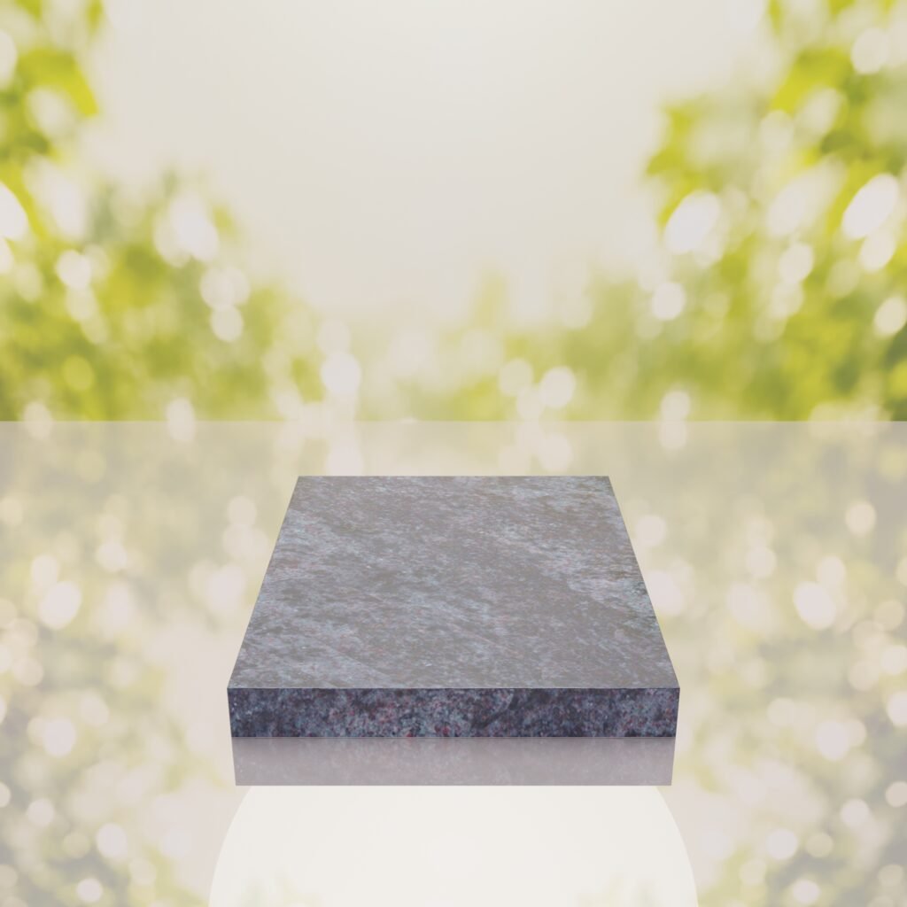 Classic Polished Half Ledger Granite Memorial