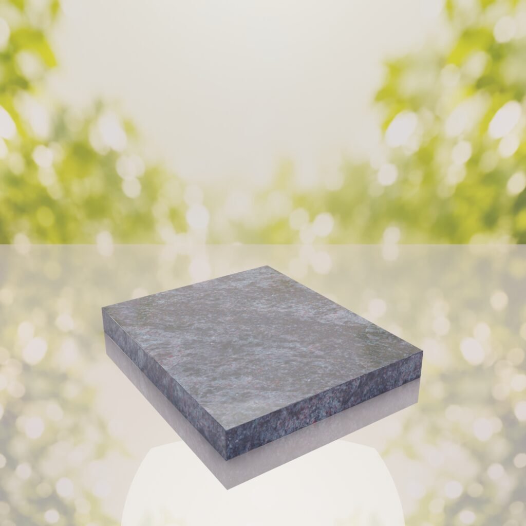 Classic Polished Half Ledger Granite Memorial