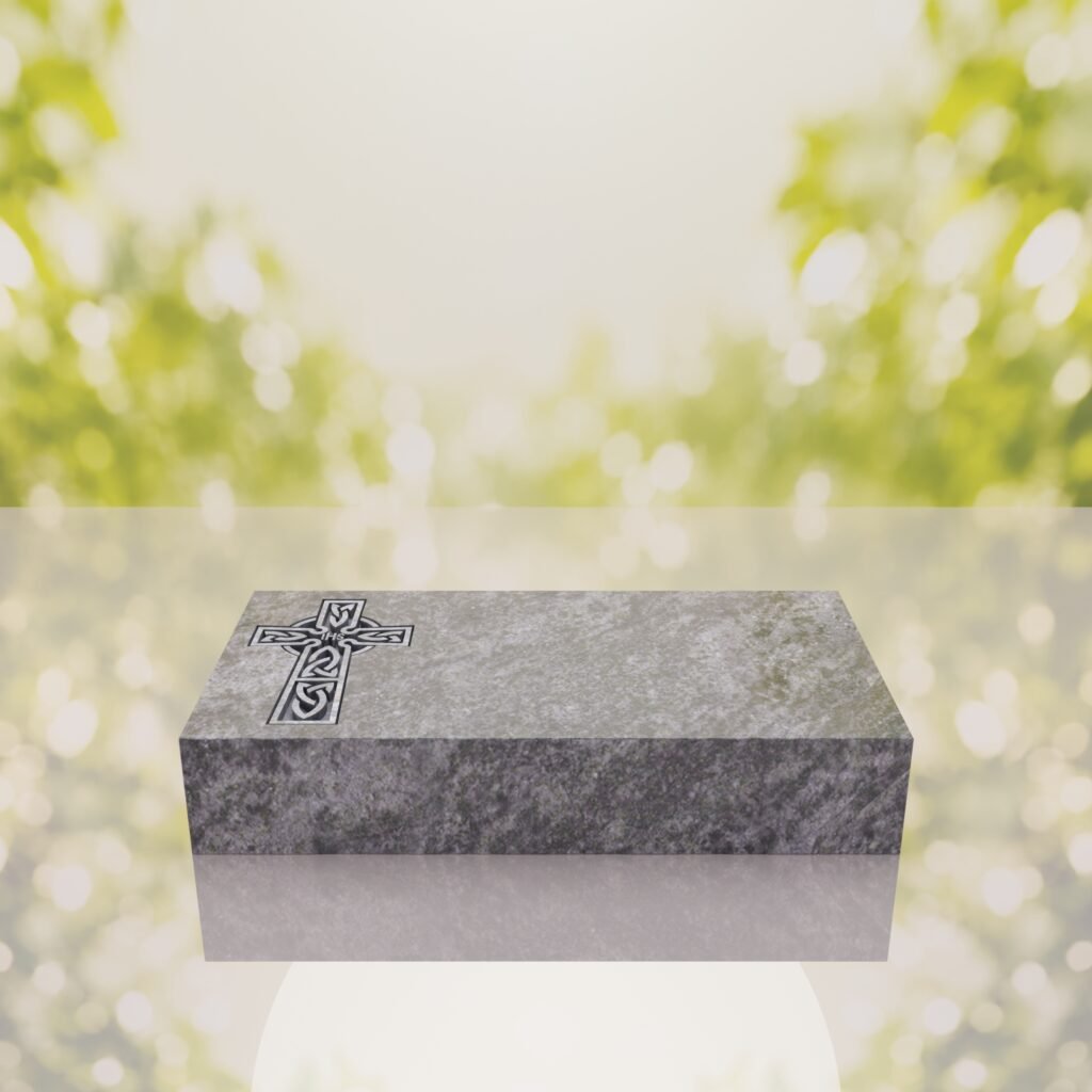 Celtic Cross Flat Granite Grave Marker