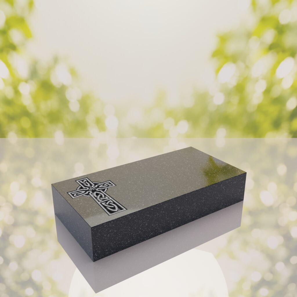 Celtic Cross Flat Granite Grave Marker