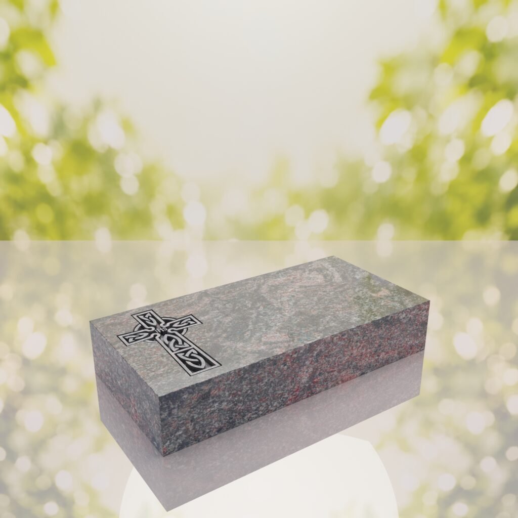 Celtic Cross Flat Granite Grave Marker