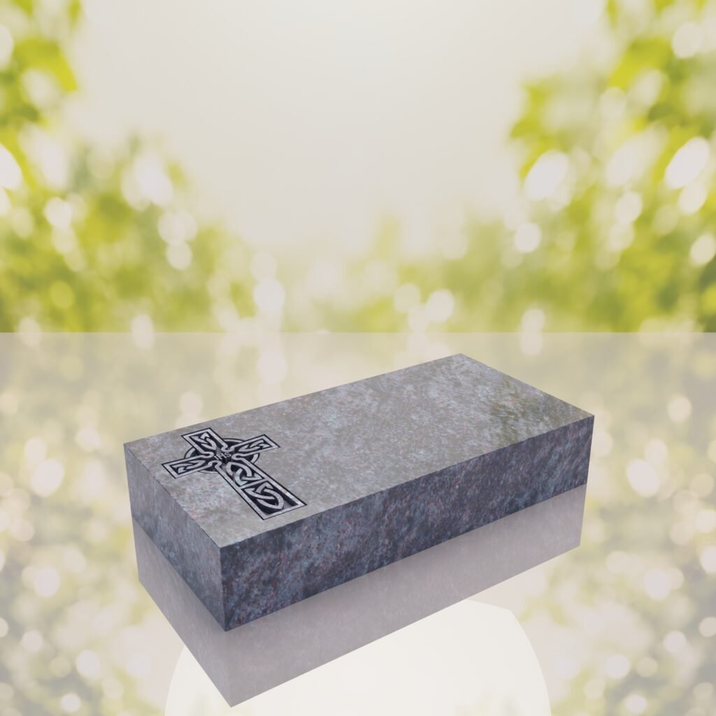Celtic Cross Flat Granite Grave Marker