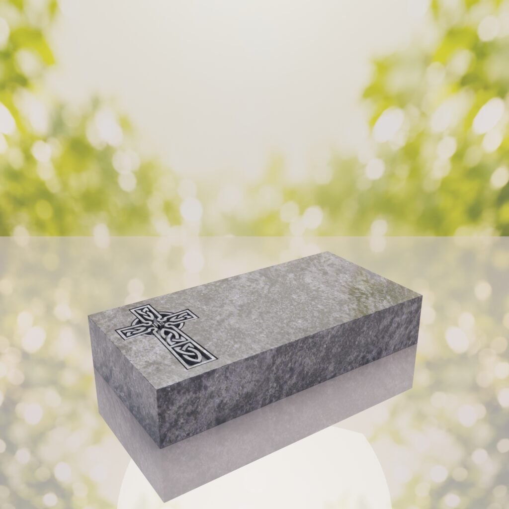 Celtic Cross Flat Granite Grave Marker