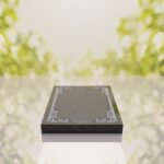 Floral Border Half Ledger Granite Memorial