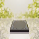 Floral Border Half Ledger Granite Memorial