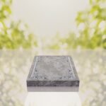 Floral Border Half Ledger Granite Memorial