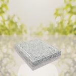 Floral Border Half Ledger Granite Memorial