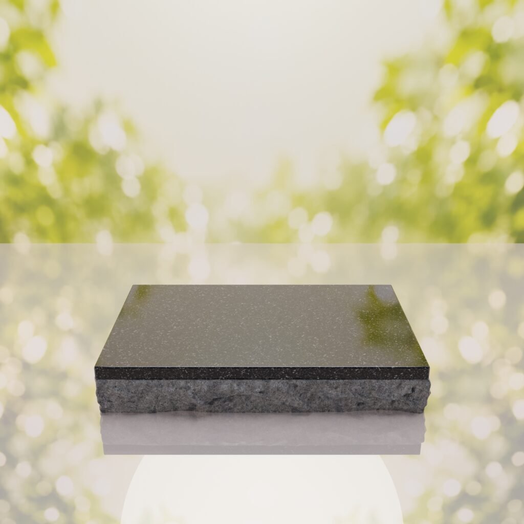 Rock Edge Flat Granite Grave Marker