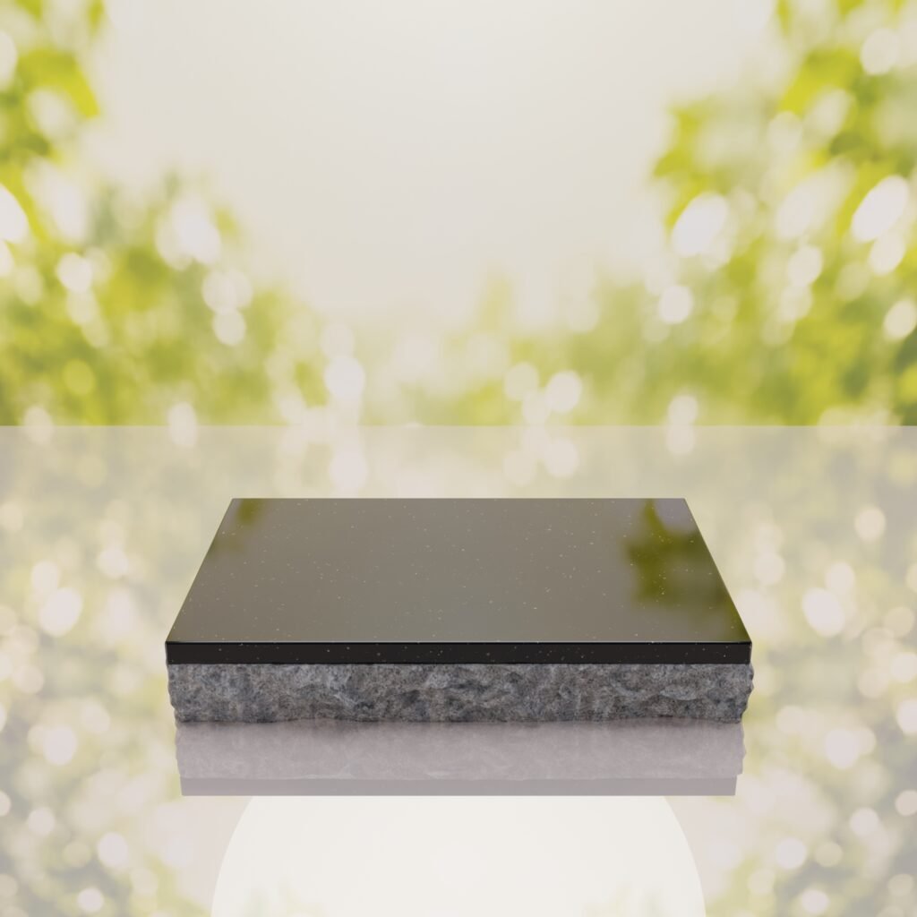 Rock Edge Flat Granite Grave Marker