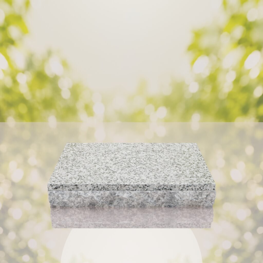 Rock Edge Flat Granite Grave Marker