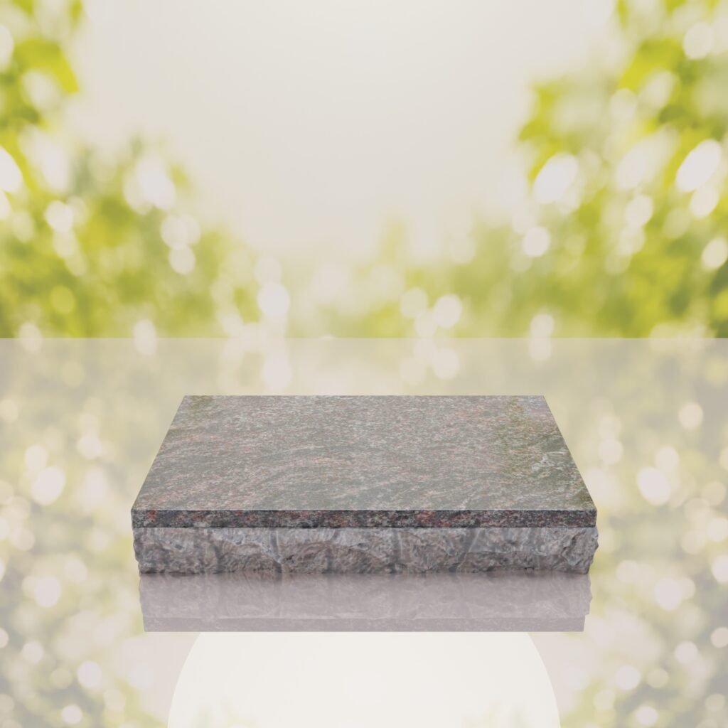 Rock Edge Flat Granite Grave Marker