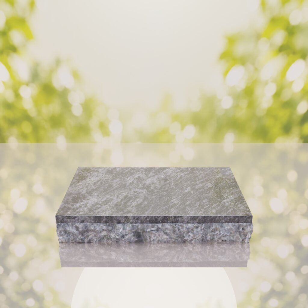 Rock Edge Flat Granite Grave Marker