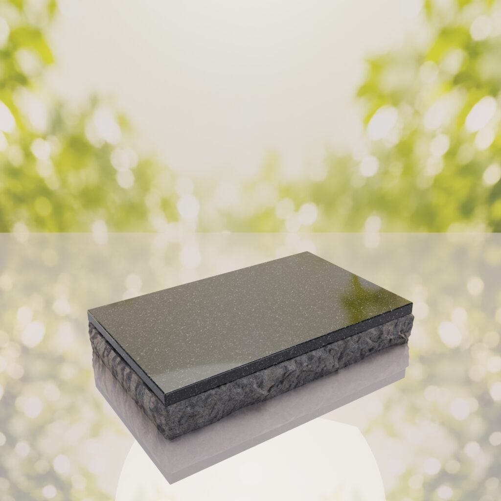Rock Edge Flat Granite Grave Marker