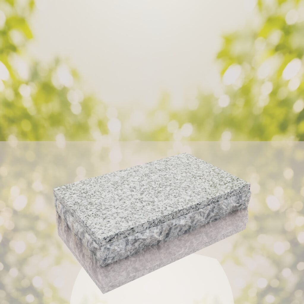 Rock Edge Flat Granite Grave Marker