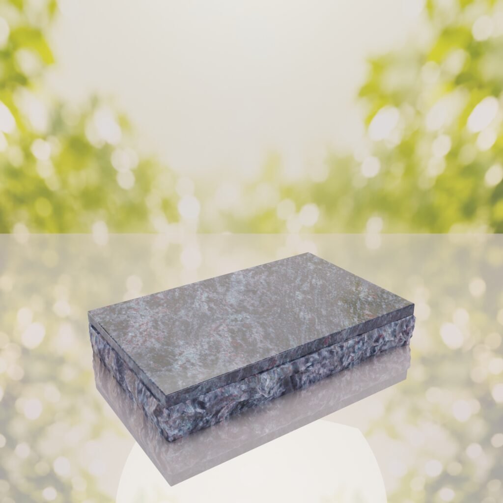 Rock Edge Flat Granite Grave Marker