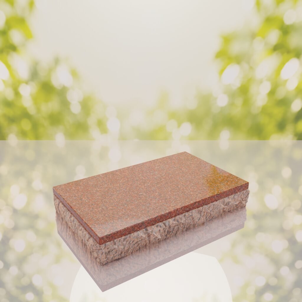 Rock Edge Flat Granite Grave Marker