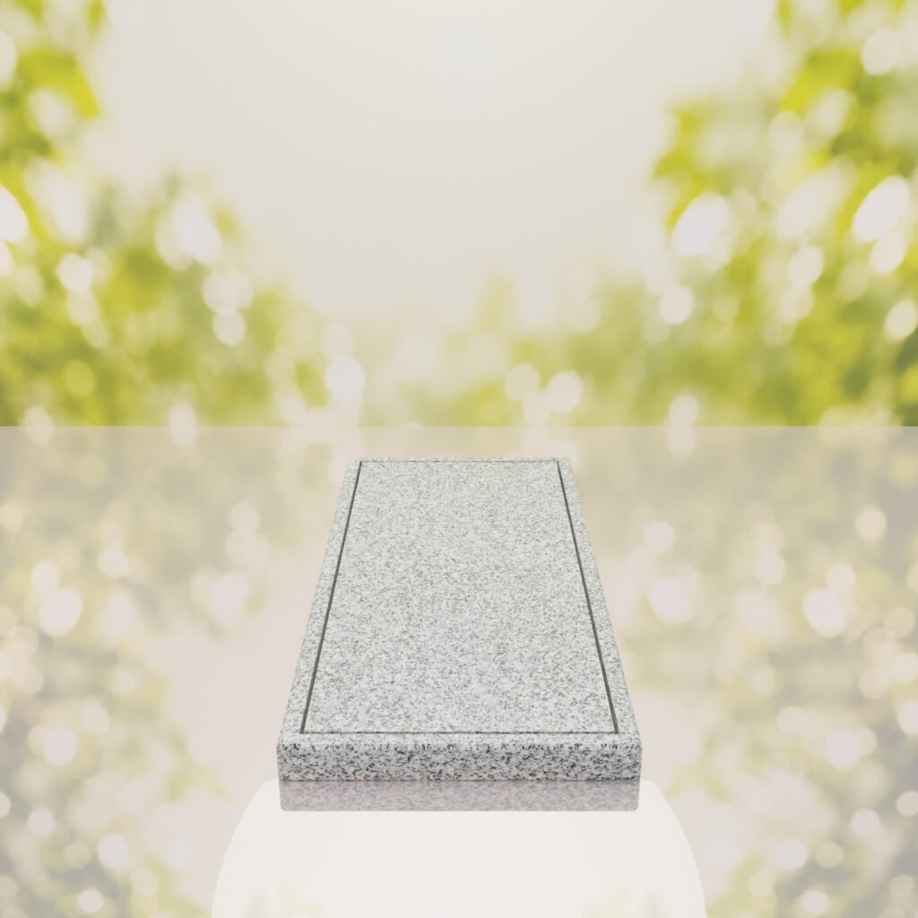 Classic Border Granite Ledger Memorial
