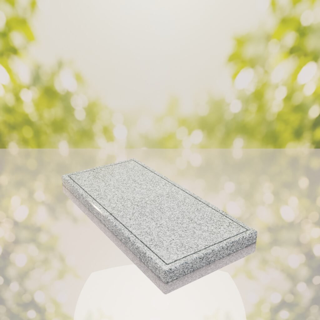 Classic Border Granite Ledger Memorial