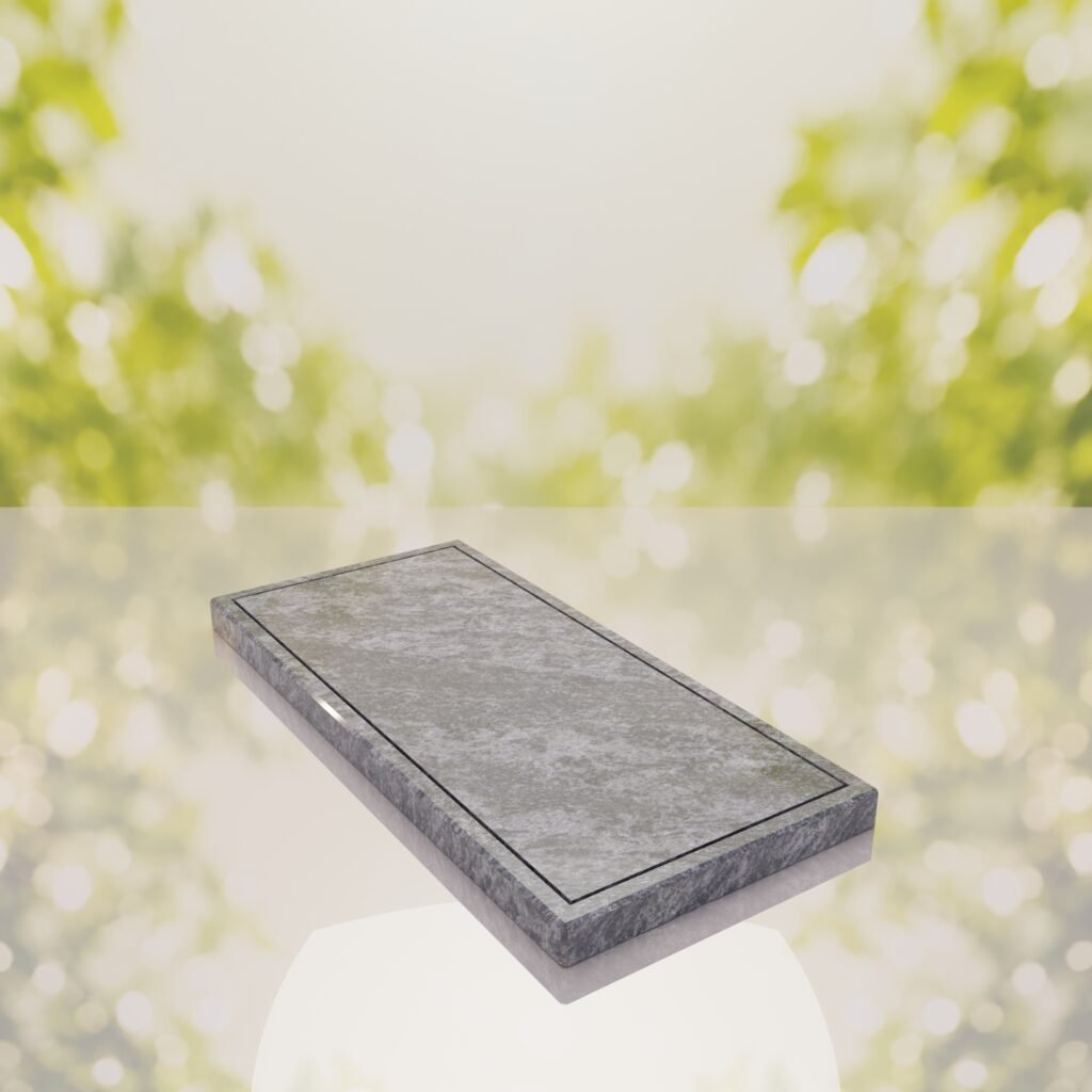 Classic Border Granite Ledger Memorial