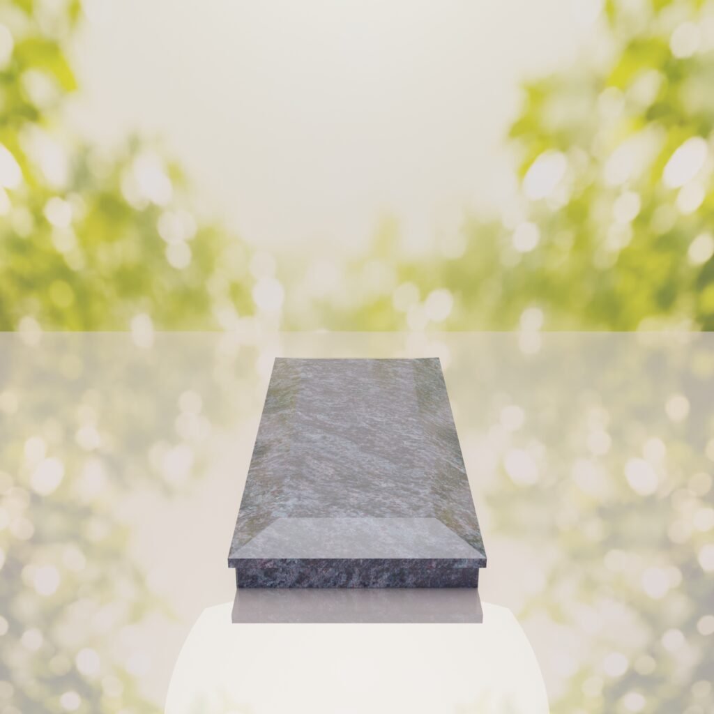 Beveled Top Granite Ledger Memorial