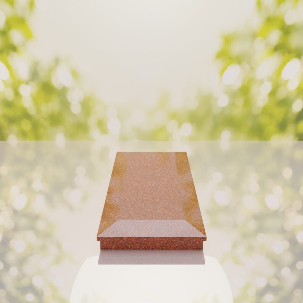 Beveled Top Granite Ledger Memorial