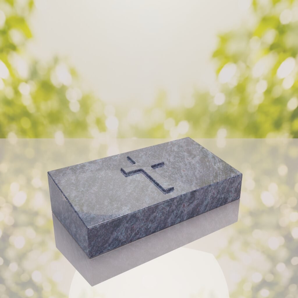 Christian Cross Bevel Granite Grave Marker