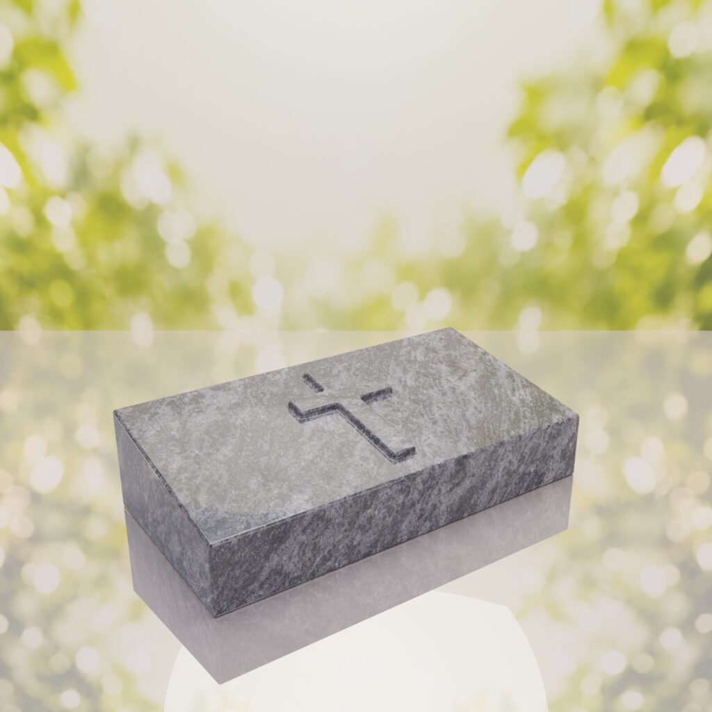 Christian Cross Bevel Granite Grave Marker