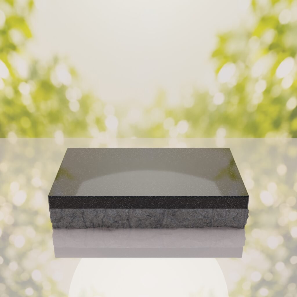 Rock Base Bevel Granite Grave Marker