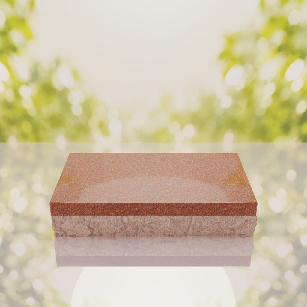 Rock Base Bevel Granite Grave Marker