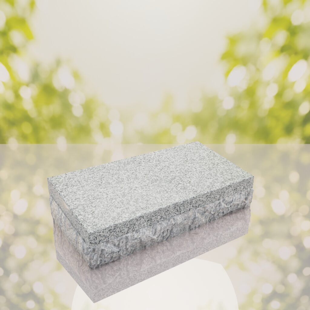 Rock Base Bevel Granite Grave Marker